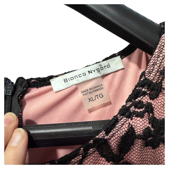 Bionco Nygord XL dress Made in Canada black with lace‎ detail Made in Canada - Picture 3 of 4